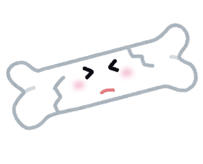 怒った表情の骨のキャラクターイラスト