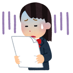 点数の悪い答案用紙を持って落ち込む人物のイラスト
