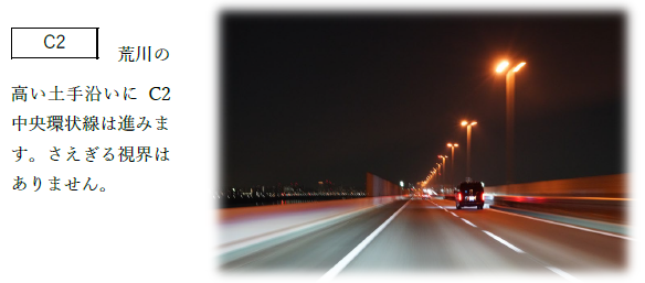 光の軌跡が写る夜の高速道路の長時間露光写真