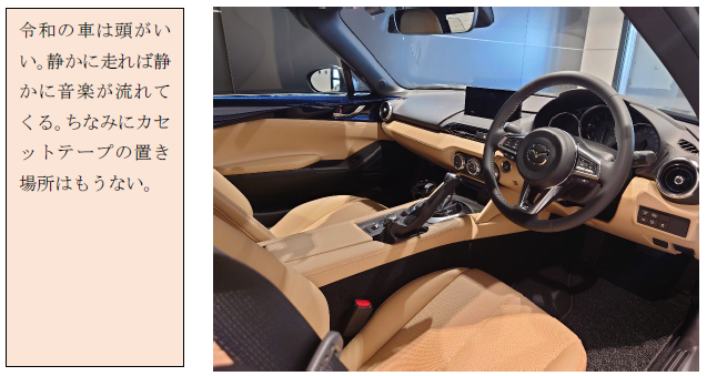 車内のダッシュボードの写真と説明文