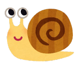 かわいいカタツムリのイラスト